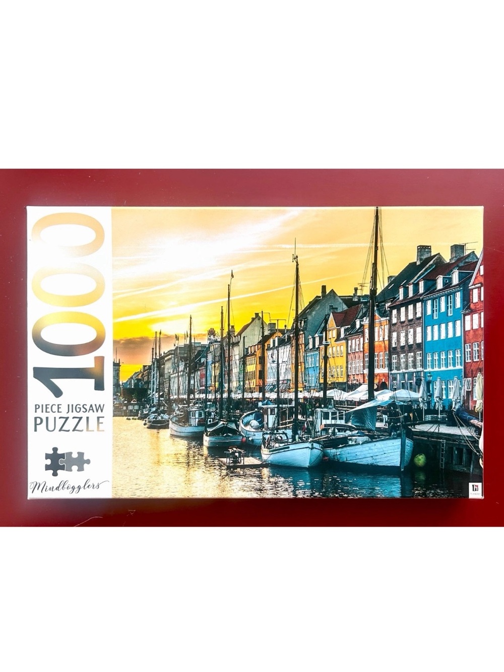 Hinkler Mindbogglers 1000 Pc Puzzle Boat Harbor In Nyhavn, Copenhagen, Denmark